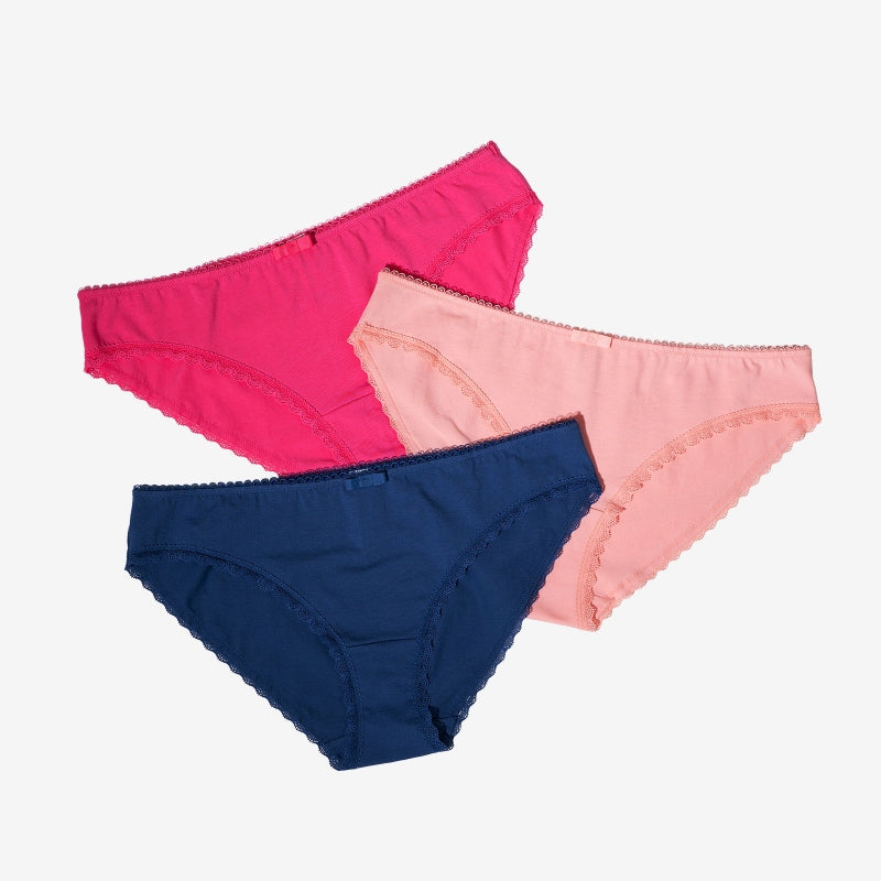 NOUVEAU CALIN Pack de 3 Culottes Coton Taille Haute
