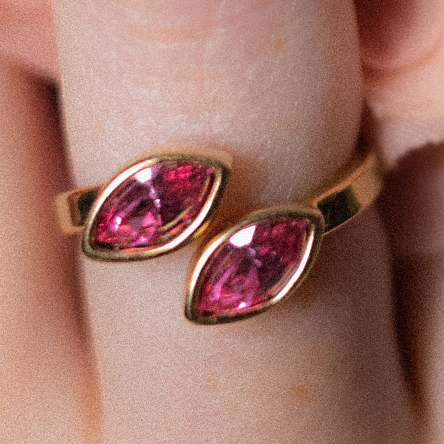 Bague 2 cristaux Swarovski